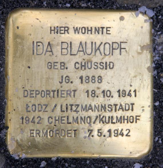 Stolperstein Swinemünder Str 125 (Mitte) Ida Blaukopf