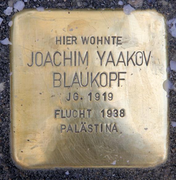 Stolperstein Swinemünder Str 125 (Mitte) Joachim Yaakov Blaukopf
