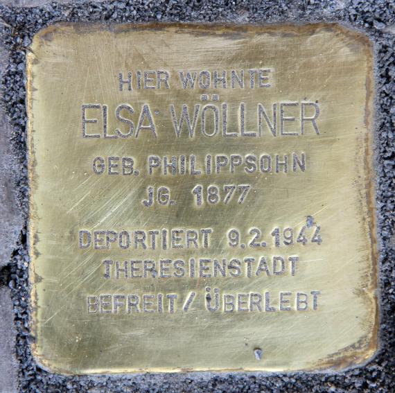 Stumbling Stone Teltowkanalstr 5 (Lankw) Elsa Wöllner