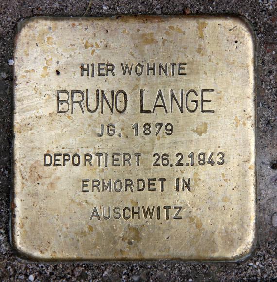 Stolperstein Traunsteiner Str 8 (Schön) Bruno Lange