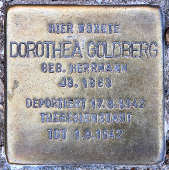 Stolperstein Treskowallee 103 (Karlh) Dorothea Goldberg