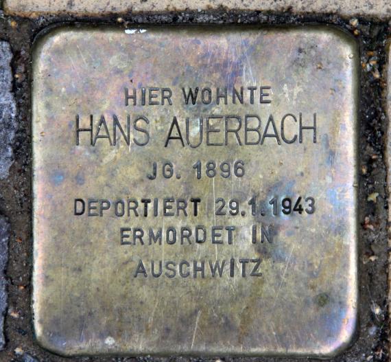 Stolperstein Treuchtlinger Str 11 (Schön) Hans Auerbach