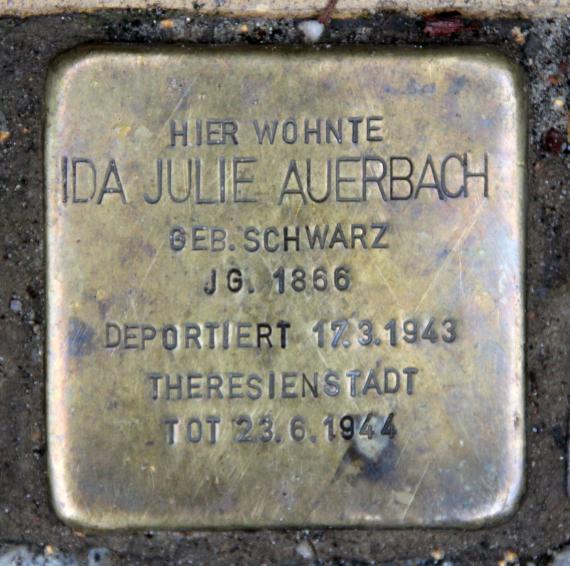 Stolperstein Treuchtlinger Str 11 (Schön) Ida Julie Auerbach