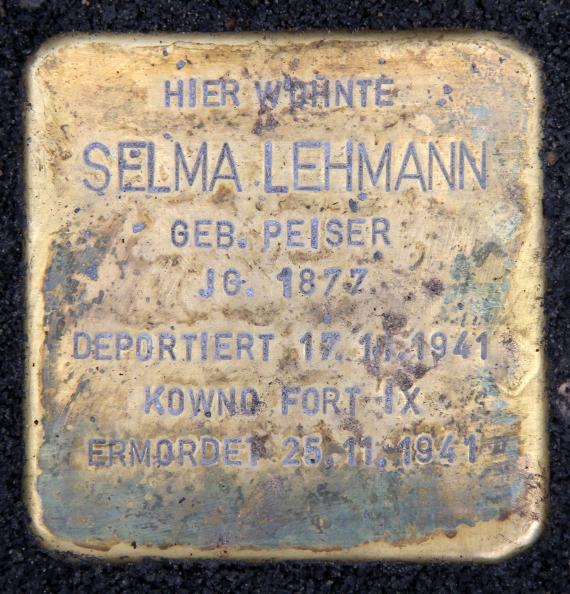 Stolperstein Viktoria-Luise-Platz 5 (Schön) Selma Lehmann