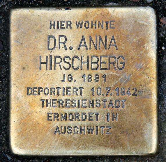 Stolperstein Vorbergstr 15 (Schön) Anna Hirschberg
