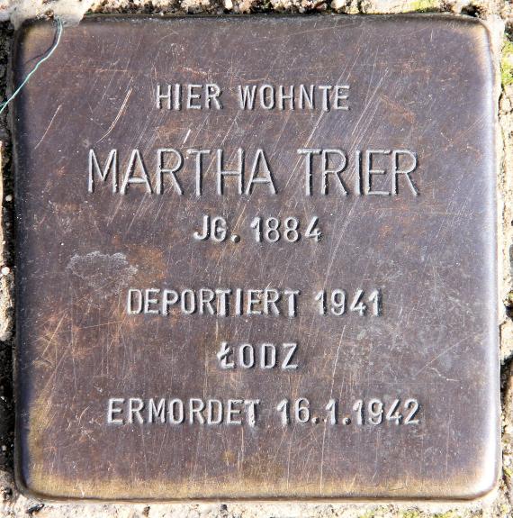 Stolperstein Vorbergstr 3 (Schöb) Martha Trier