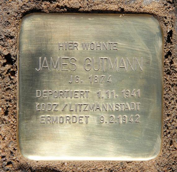 Stolperstein Wörther Str 41 (Prenz) James Gutmann