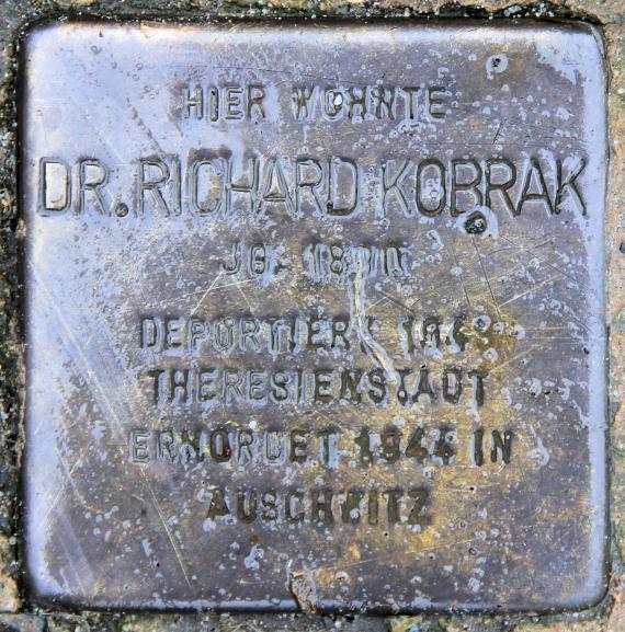 Stolperstein Waldmannstr 1 (Lankw) Richard Kobrak