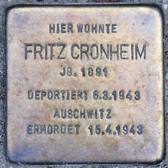 Stolperstein Waldowallee 37 (Karlh) Fritz Cronheim