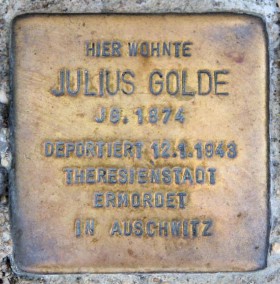Stumbling Stone Waldowallee 9 (Karlh) Julius Golde