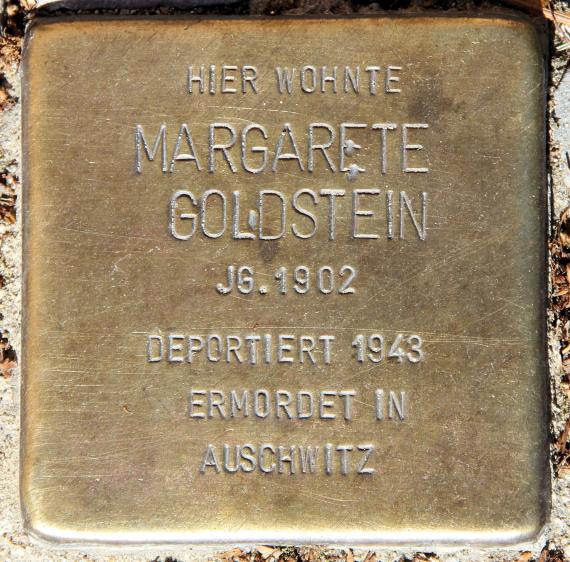 Stolperstein Wandlitzstr 13 (Karlh) Margarete Goldstein