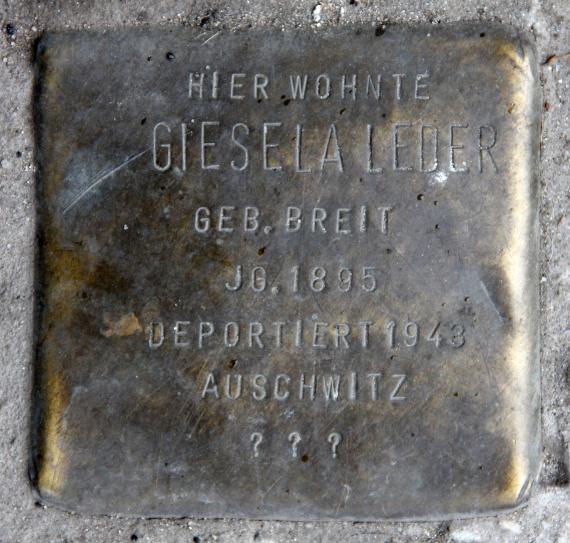 Stolperstein Warschauer Str 12 (Friedh) Giesela Leder