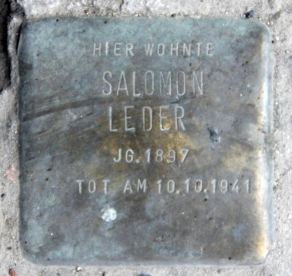 Stolperstein Warschauer Str 12 (Friedh) Salomon Leder