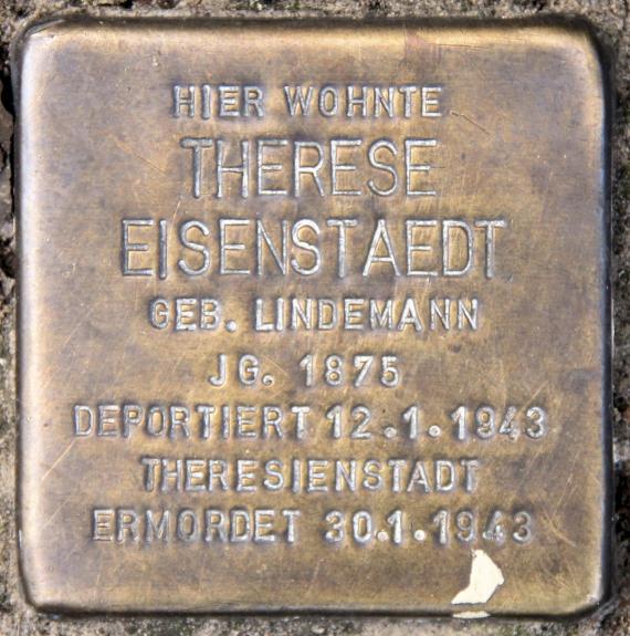 Stolperstein Wartburgstr 42 (Schöb) Therese Eisenstaedt