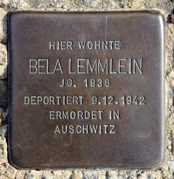 Stolperstein Weinstr 32 (Frhai) Bela Lemmlein