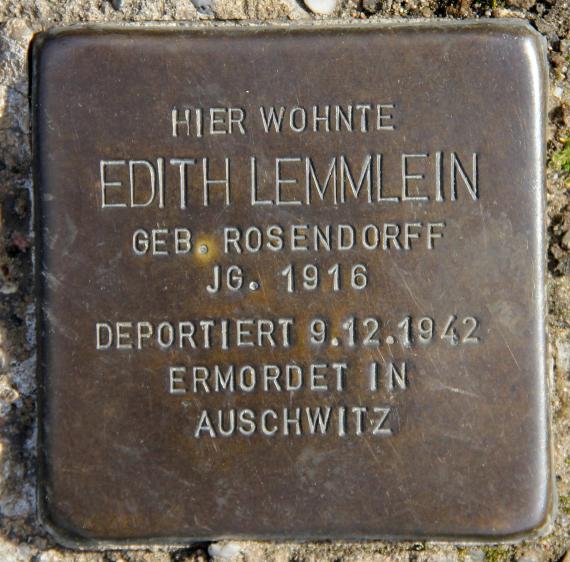 Stolperstein Weinstr 32 (Frhai) Edith Lemmlein