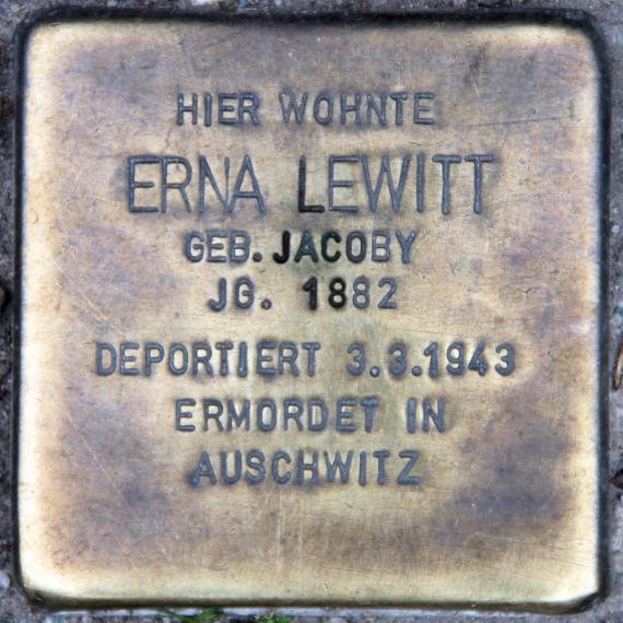 Stolperstein Welserstr 2 (Schöb) Erna Lewitt