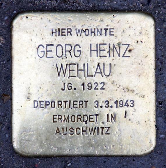 Stumbling Stone Welserstr 2 (Schön) Georg Heinz Wehlau