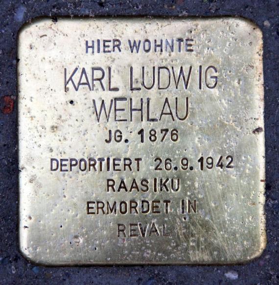 Stumbling Stone Welserstr 2 (Schön) Karl Ludwig Wehlau