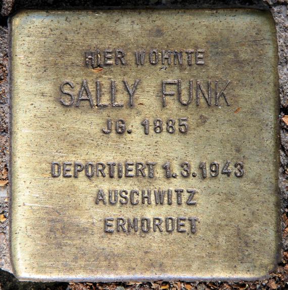 Stolperstein Weseler Str 15 (Karlh) Sally Funk