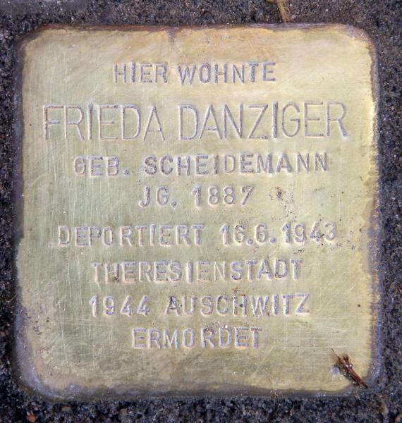 Stolperstein Westerlandstr 16 (Panko) Frieda Danziger