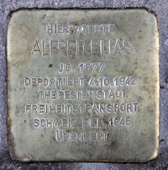 Stolperstein Wichmannstr 10 (Tierg) Alfred Elias