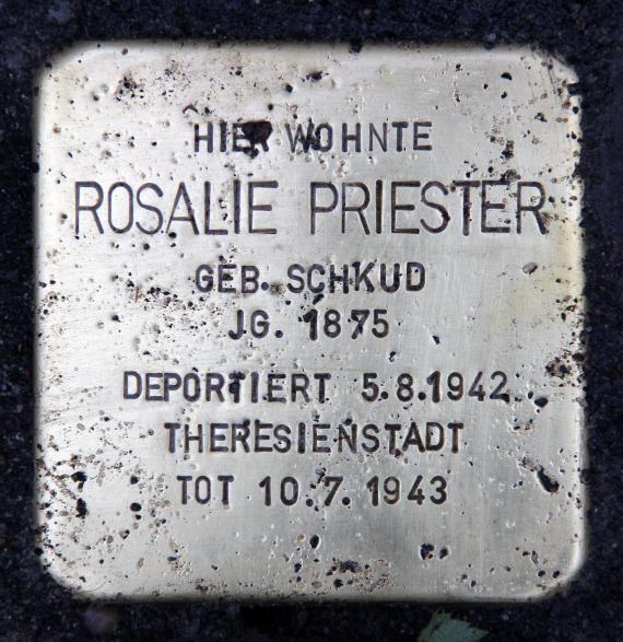 Stumbling Stone Wielandstr 22 (Schön) Rosalie Priester