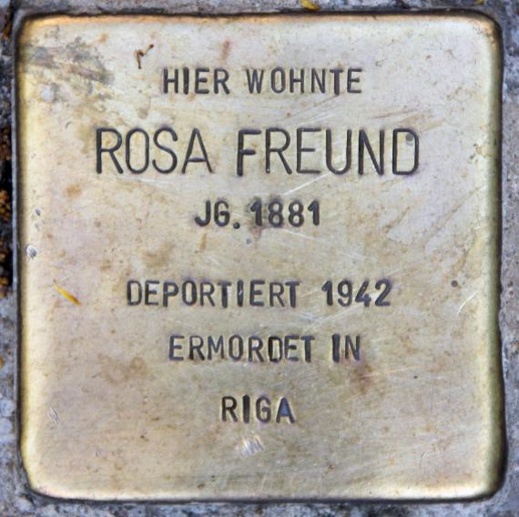 Stolperstein Wildensteiner Str 10 (Karlh) Rosa Freund