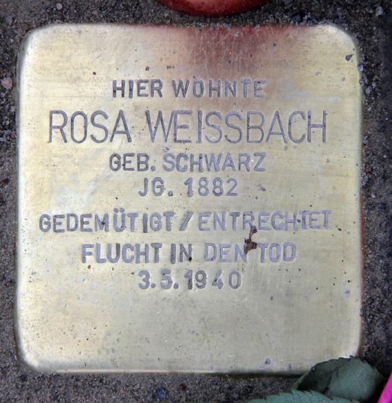 Stolperstein Wildganssteig 101 (Heils) Rosa Weissbach