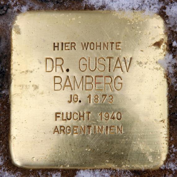 Stolperstein Wilhelmstr 2 (Kreuz) Gustav Bamberg
