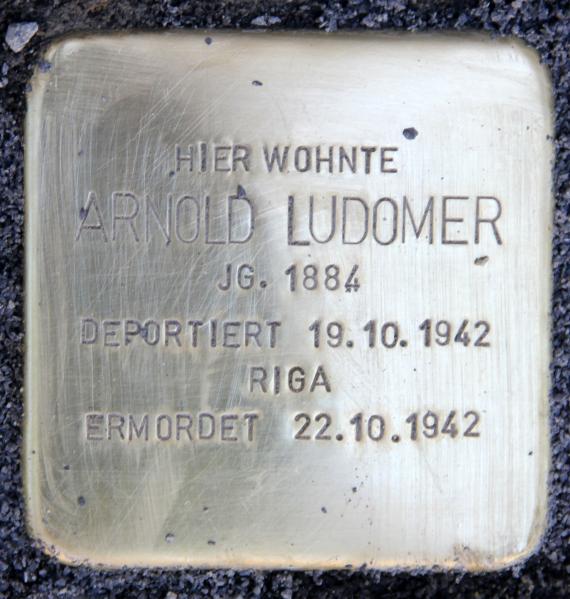 Stolperstein Willmanndamm 5 (Schön) Arnold Ludomer