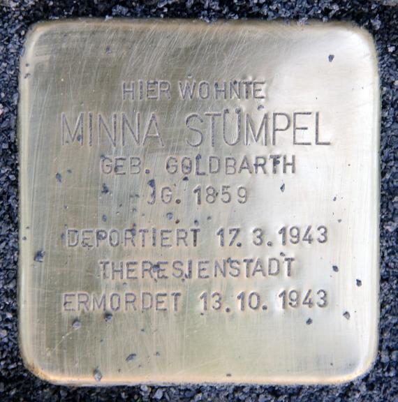 Stumbling Stone Willmanndamm 5 (Beautiful) Minna Stümpel