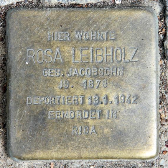 Stolperstein Willmanndamm 6 (Schöb) Rosa Leibholz