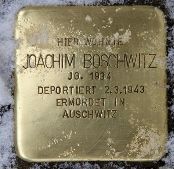 Stolperstein Winsstr 16 (Prenz) Joachim Boschwitz