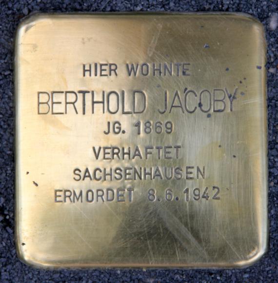 Stolperstein Zellestr 10 (Frhai) Berthold Jacoby