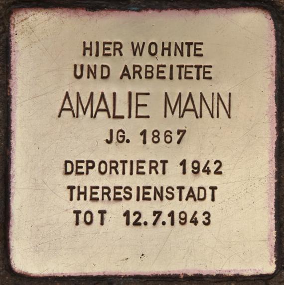 Stumbling stone for Amalie Mann (Bad Kissingen)