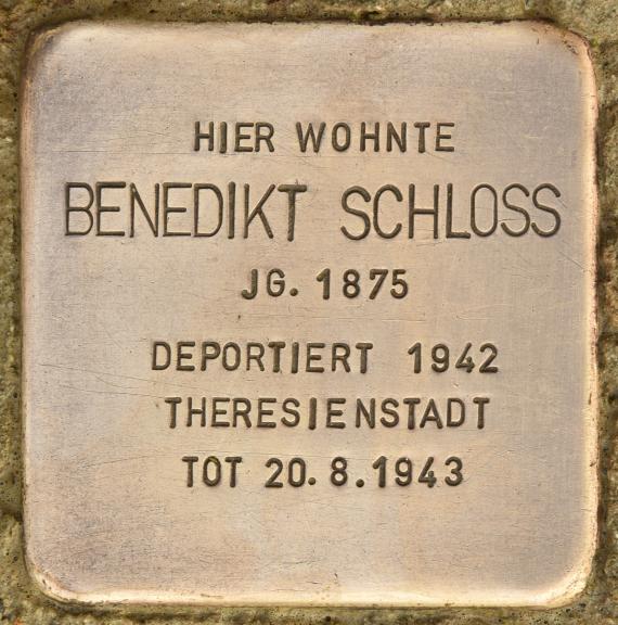 Stumbling stone for Benedikt Schloss (Bad Kissingen)