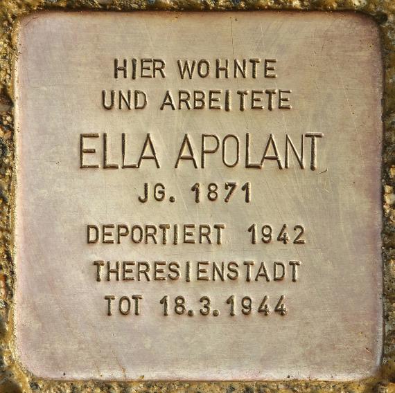 Stumbling stone for Ella Apolant (Bad Kissingen)