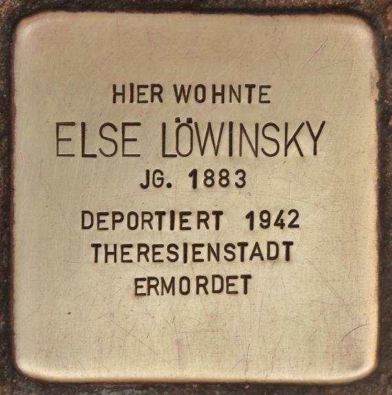 Stumbling stone for Else Löwinsky (Bad Kissingen)