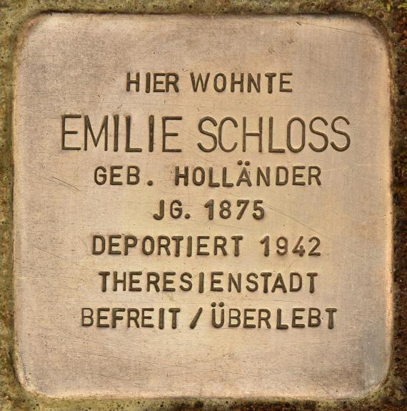 Stumbling stone for Emilie Schloss (Bad Kissingen)