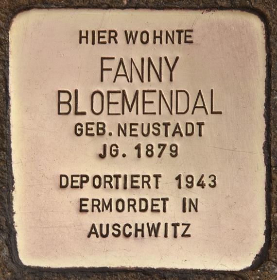 Stumbling stone for Fanny Bloemendal (Bad Kissingen)