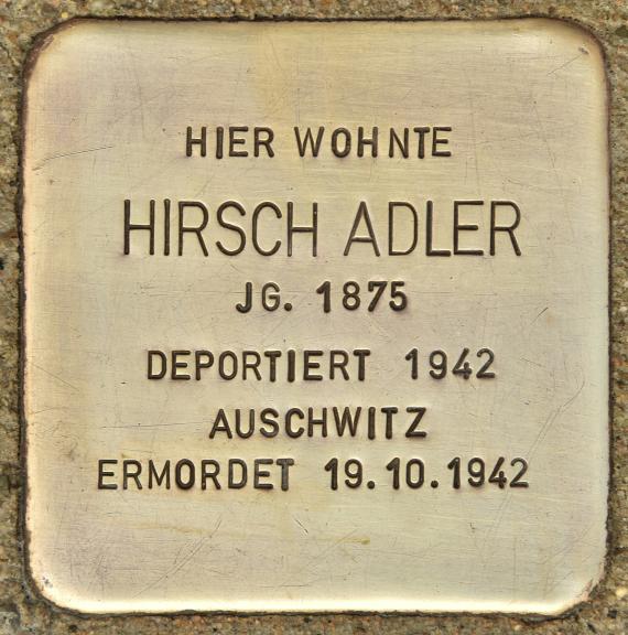 Stumbling stone for Hirsch Adler (Bad Kissingen)