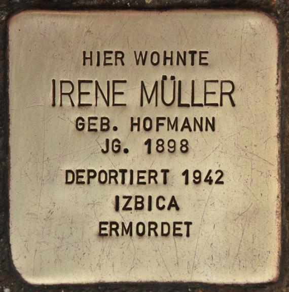 Stumbling stone for Irene Müller (Bad Kissingen)
