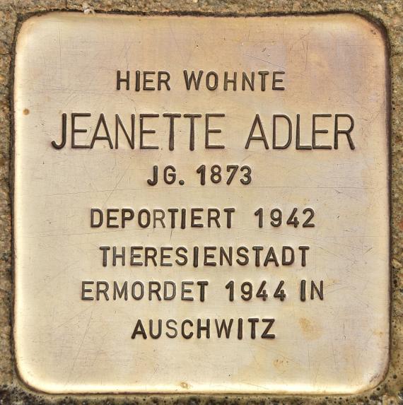 Stumbling stone for Jeanette Adler (Bad Kissingen)