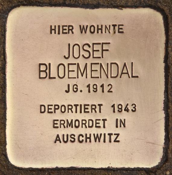 Stumbling stone for Josef Bloemendal (Bad Kissingen)