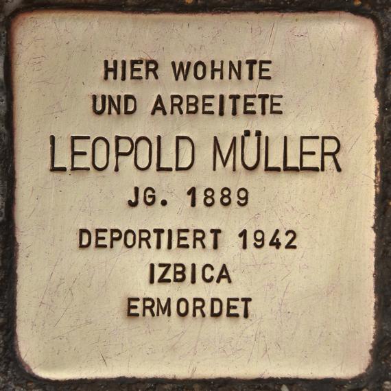 Stumbling stone for Leopold Müller (Bad Kissingen)