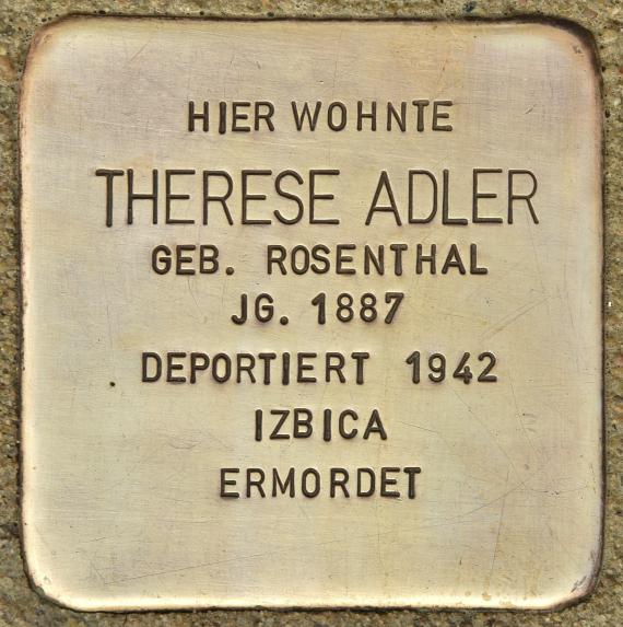 Stumbling stone for Therese Adler (Bad Kissingen)