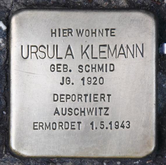 Stolperstein für Ursula Klemann