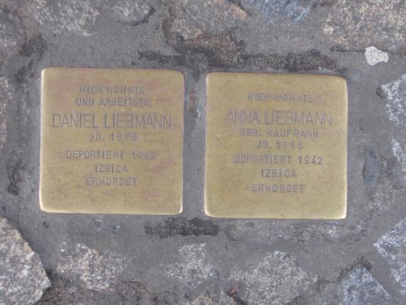 Stumbling Stones for Liebmann Anna, Daniel (Bad Kissingen) - 20170224-002