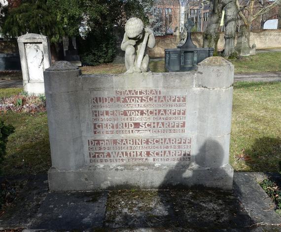 Theodor Fischer, Grabmal Rudolf von Scharpff, Pragfriedhof, Abteilung 22